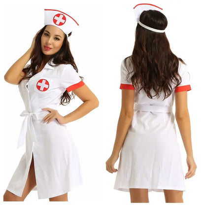 Sexy Nurse Costume - V Neck Cosplay Outfit 