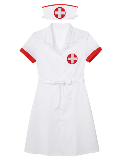 Sexy Nurse Costume - V Neck Cosplay Outfit 