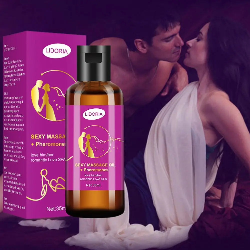 Huile de Massage Érotique à l'Essence de Rose - Pour Couples