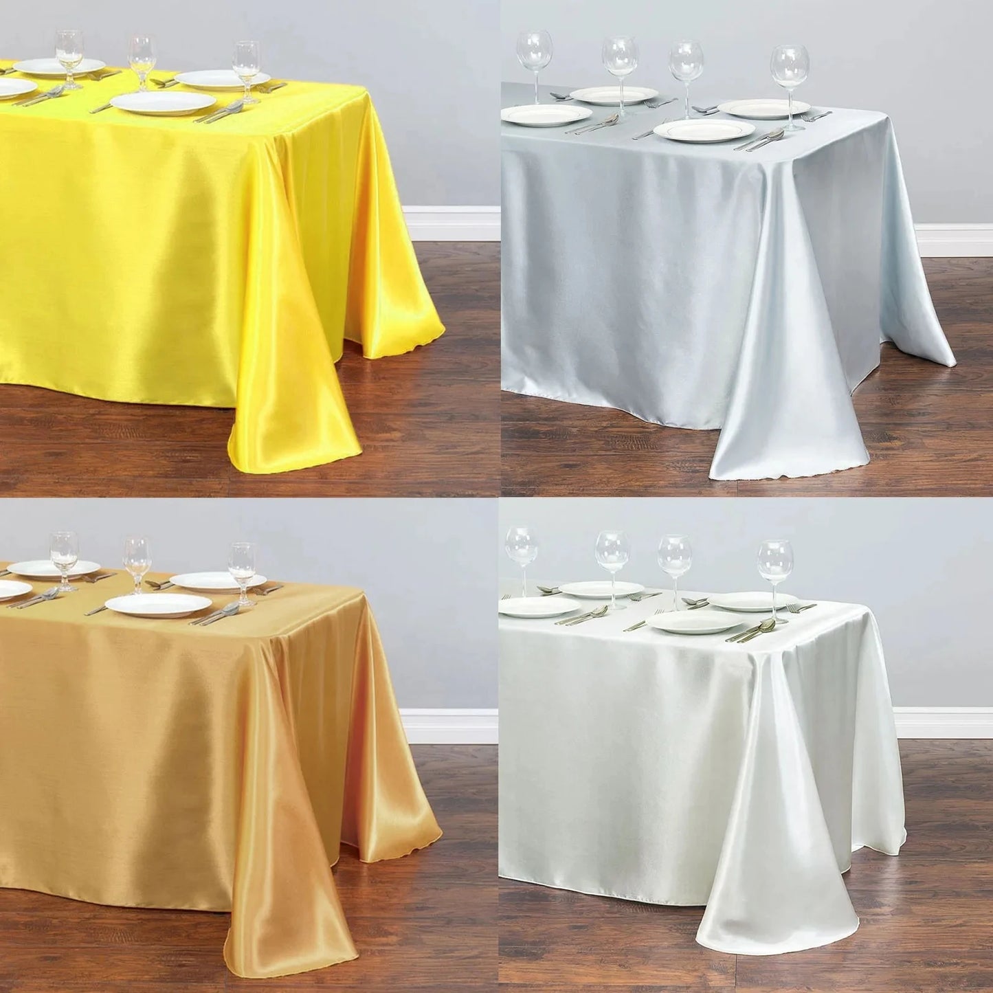 Nappe en Satin Uni - Élégance Intemporelle pour Vos Événements