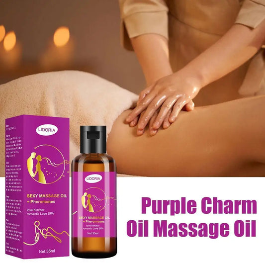 Huile de Massage Érotique à l'Essence de Rose - Pour Couples