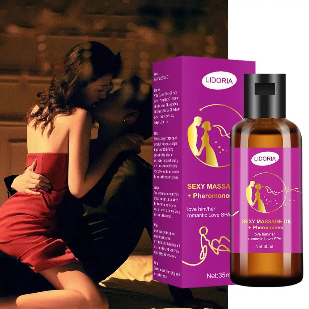 Huile de Massage Érotique à l'Essence de Rose - Pour Couples