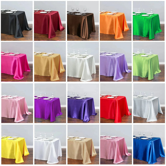 Nappe en Satin Uni - Élégance Intemporelle pour Vos Événements