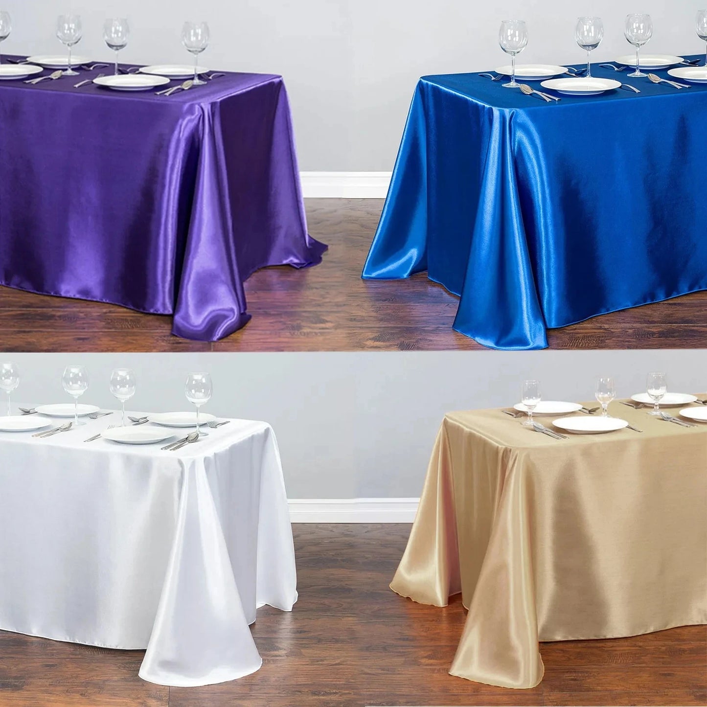 Nappe en Satin Uni - Élégance Intemporelle pour Vos Événements